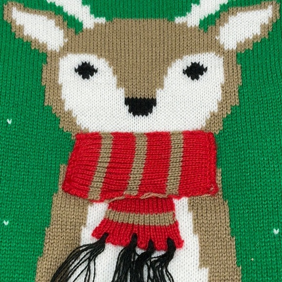 Reindeer Holiday Dog Christmas Sweater - Picture 3 of 7